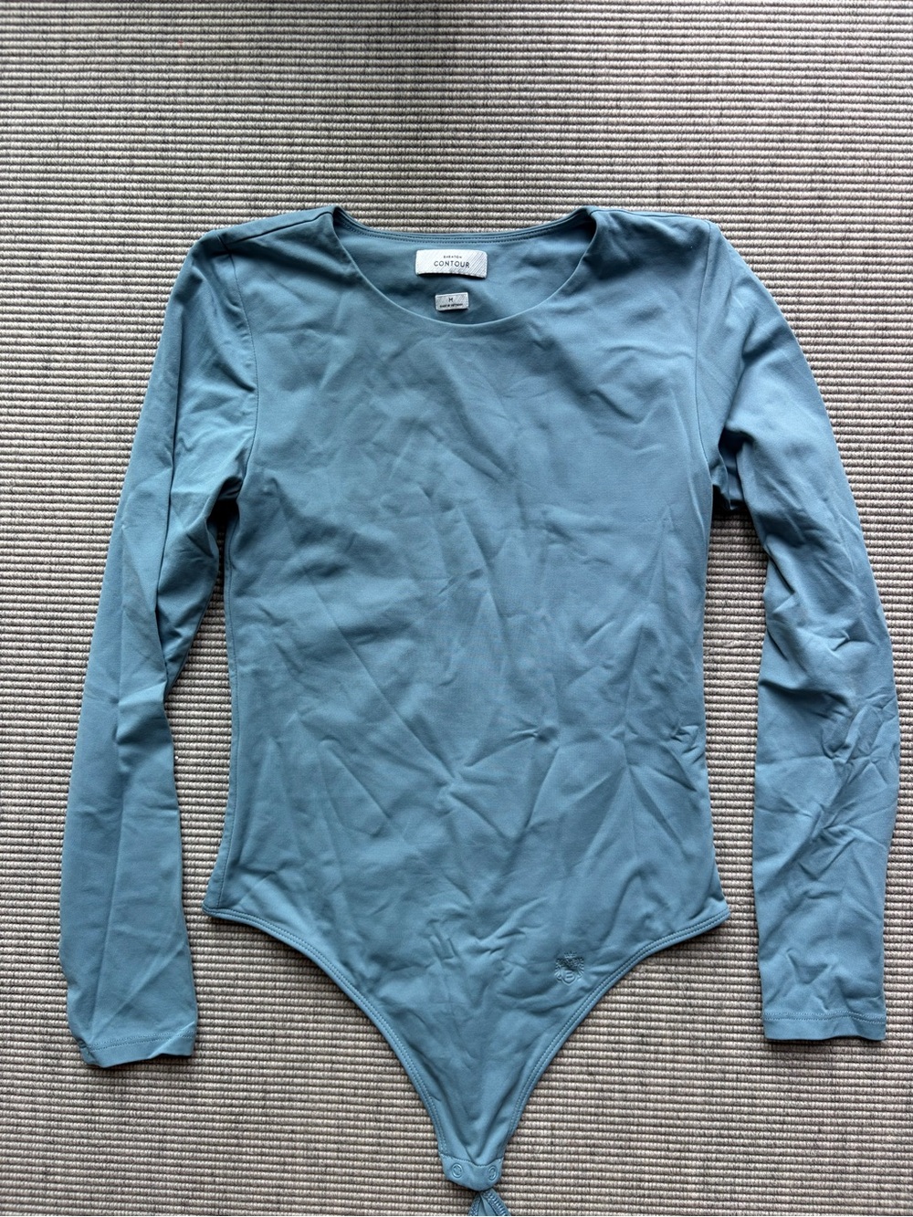 Babaton Slate Blue Long Sleeve Bodysuit